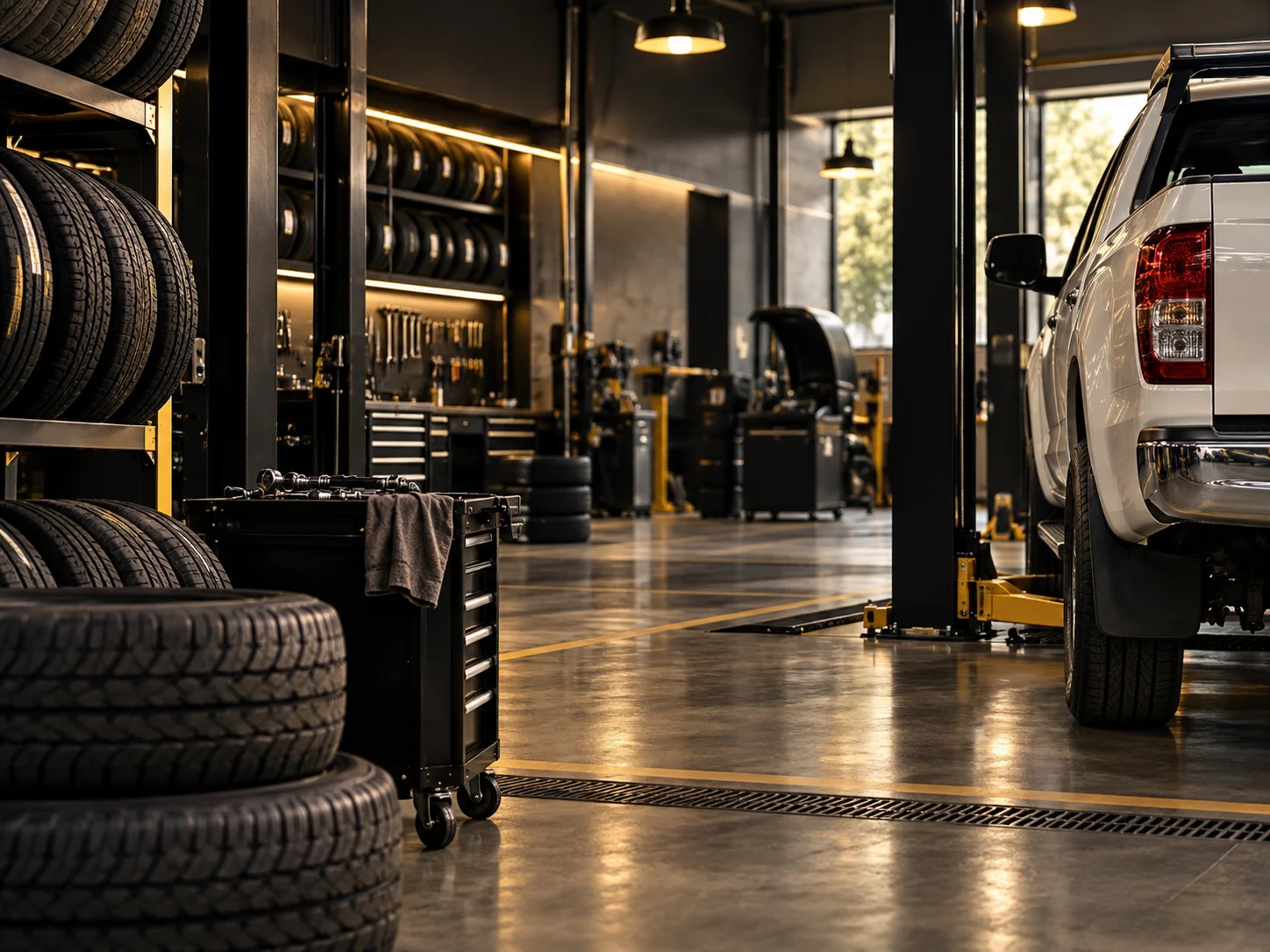 Imagem ilustrativa de oficina automotiva